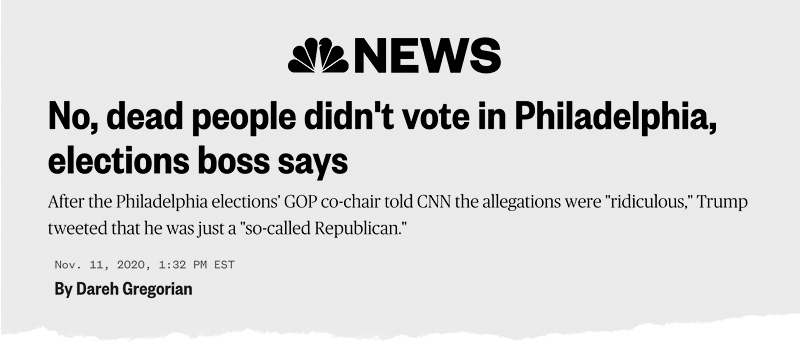 NBCNews: No, dead people didn’t vote in Philadelphia, elections boss says